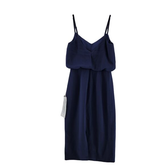 Dress The Population "Alondra Dress Midnight Blue" Midi Dress Size Medium NWT - Picture 5 of 13